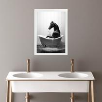 Quadro Banheiro Coleção Animais - Cavalo 24x18cm - com vidro Quadro Banheiro Coleção Animais - Cavalo 24x18cm - com vidro
