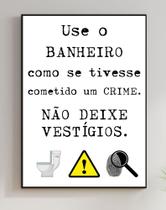 Quadro Banheiro Lavabo Higiene Aviso Informativo 20x28cm