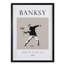 Quadro Banksy Love Is In The Air 45X34Cm