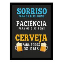 Quadro Bar Boteco" Sorriso Paciência Cerveja para todos ." Quadro Bar Boteco" Sorriso Paciência Cerveja para todos ."