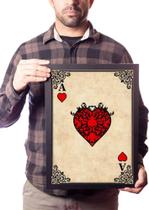 Quadro Baralho Poker Arte As De Copas Jogo Cartas Quadro Baralho Poker Arte As De Copas Jogo Cartas