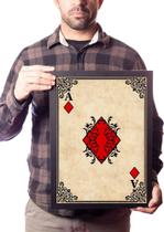 Quadro Baralho Poker Arte As De Ouros Jogo Cartas Quadro Baralho Poker Arte As De Ouros Jogo Cartas