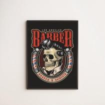 Quadro Barber Shop Los Angeles 33X24Cm - Com Vidro Quadro Barber Shop Los Angeles 33X24Cm - Com Vidro