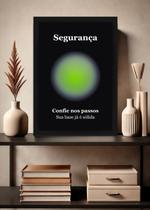 Quadro Base/Segurança/Confiança com Vidro e Moldura Preta Tamanho:21cm x 30cm (A4)