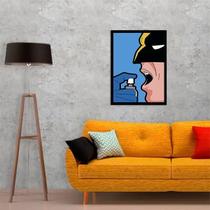Quadro Batman Em Busca Do Hálito Fresco 24X18Cm - Com Vidro Quadro Batman Em Busca Do Hálito Fresco 24X18Cm - Com Vidro