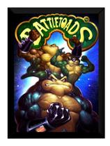 Quadro Battletoads Nes Game Arte Poster Moldurado Decoração