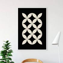 Quadro Bauhaus Abstrato Preto e Bege 24x18cm - com vidro Quadro Bauhaus Abstrato Preto e Bege 24x18cm - com vidro