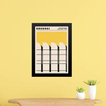 Quadro Bauhaus Amarelo e Preto - Arquitetura 33x24cm