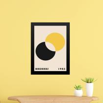 Quadro Bauhaus Amarelo e Preto - Eclipse 45x34cm - com vidro Quadro Bauhaus Amarelo e Preto - Eclipse 45x34cm - com vidro