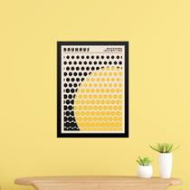 Quadro Bauhaus Amarelo E Preto - Solar Mesh 33X24Cm