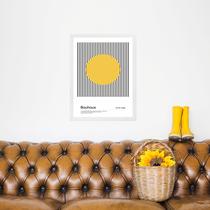 Quadro Bauhaus Amarelo - Moving Circle 24x18cm Quadro Bauhaus Amarelo - Moving Circle 24x18cm