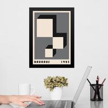 Quadro Bauhaus Cinza -Descending Blocks 33x24cm Quadro Bauhaus Cinza -Descending Blocks 33x24cm