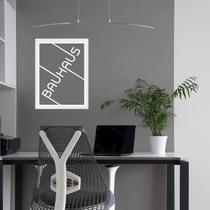 Quadro Bauhaus Cinza e Branco - Tipografia 24x18cm - com vidro Quadro Bauhaus Cinza e Branco - Tipografia 24x18cm - com vidro