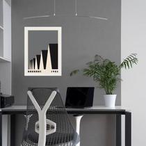 Quadro Bauhaus Cinza - Factory Roofs 45X34Cm