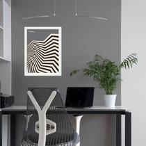 Quadro Bauhaus Cinza Preto - Angulos 45x34cm - com vidro