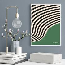 Quadro Bauhaus Green Poster - Curved Sinuosity 33X24Cm
