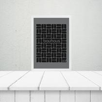 Quadro Bauhaus Grey and Black Minimalist Poster 45x34cm