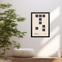 Quadro Bauhaus Grey Geometric Poster 45X34Cm