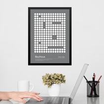 Quadro Bauhaus Grey Geometric Poster - Dot Wall 45X34Cm