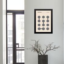 Quadro Bauhaus Grey Minimalist Graphic Poster 45x34cm - com vidro Quadro Bauhaus Grey Minimalist Graphic Poster 45x34cm - com vidro