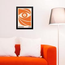 Quadro Bauhaus Laranja e Preto - Bauhaus Eye 33x24cm