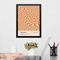 Quadro Bauhaus Laranja graphic poster - Hypnotic Silk 33x24cm