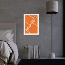 Quadro Bauhaus Laranja - Tipografia 45x34cm Quadro Bauhaus Laranja - Tipografia 45x34cm