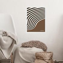 Quadro Bauhaus Marrom - Curved Sinuosity 24x18cm - com vidro Quadro Bauhaus Marrom - Curved Sinuosity 24x18cm - com vidro