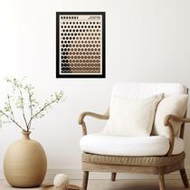 Quadro Bauhaus Marrom e Preto - Solar Mesh 24x18cm
