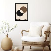 Quadro Bauhaus Marrom - Eclipse 33x24cm - com vidro