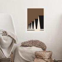 Quadro Bauhaus Marrom - Factory Roofs 24x18cm Quadro Bauhaus Marrom - Factory Roofs 24x18cm