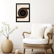 Quadro Bauhaus Marrom - Roll Disc 45x34cm
