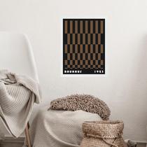 Quadro Bauhaus Marrom - Rolled Rectangles 45x34cm Quadro Bauhaus Marrom - Rolled Rectangles 45x34cm