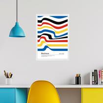 Quadro Bauhaus Multicolor Abstract Poster - Flag 33x24cm