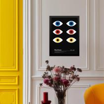 Quadro Bauhaus Multicolor - Olhos Visão 24X18Cm Quadro Bauhaus Multicolor - Olhos Visão 24X18Cm
