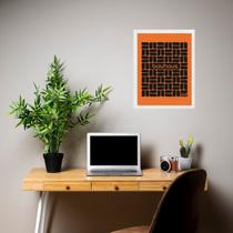 Quadro Bauhaus orange poster - Rectangles 45x34cm - com vidro Quadro Bauhaus orange poster - Rectangles 45x34cm - com vidro