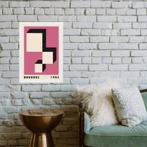 Quadro Bauhaus Pink - Descending Blocks 24x18cm Quadro Bauhaus Pink - Descending Blocks 24x18cm