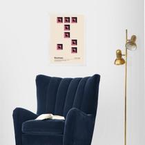 Quadro Bauhaus Pink Geometric Poster 45X34Cm - Com Vidro Quadro Bauhaus Pink Geometric Poster 45X34Cm - Com Vidro