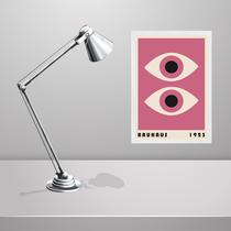 Quadro Bauhaus pink poster - Overlapping Eyes 33x24cm