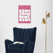 Quadro Bauhaus Pink Poster - Upset Circles 45X34Cm - Vidro Quadro Bauhaus Pink Poster - Upset Circles 45X34Cm - Vidro