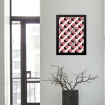 Quadro Bauhaus Pink- Scrolling Dots 24x18cm
