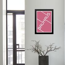 Quadro Bauhaus Pink Typographic Poster 33x24cm Quadro Bauhaus Pink Typographic Poster 33x24cm