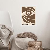 Quadro Bauhaus Poster Marrom - Bauhaus Eye 45X34Cm - Vidro