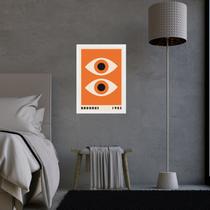 Quadro Bauhaus Poster Olhos Laranja 24x18cm