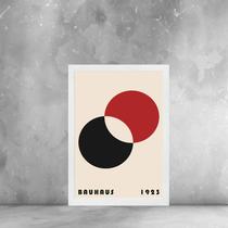 Quadro Bauhaus Preto e Vermelho - Eclipse 33x24cm Quadro Bauhaus Preto e Vermelho - Eclipse 33x24cm