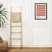 Quadro Bauhaus Red Floral - Flower Wheel 45x34cm