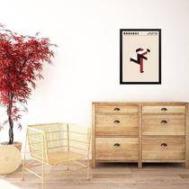 Quadro Bauhaus Red Poster - Running Man 24X18Cm Quadro Bauhaus Red Poster - Running Man 24X18Cm