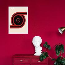 Quadro Bauhaus Vermelho e Preto -Roll Disc 45x34cm