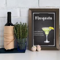 Quadro Bebida Margarita 22x32cm Moldura Marrom
