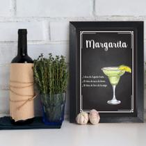 Quadro Bebida Margarita 22x32cm Moldura Preta